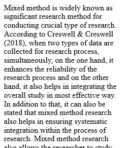 In your initial post, address the following: •	Discuss the reasons for using mixed methods. Select one of the complex mixed-methods designs (experimental, case study, participatory-social justice, or evaluation). What is an example of a study you might co